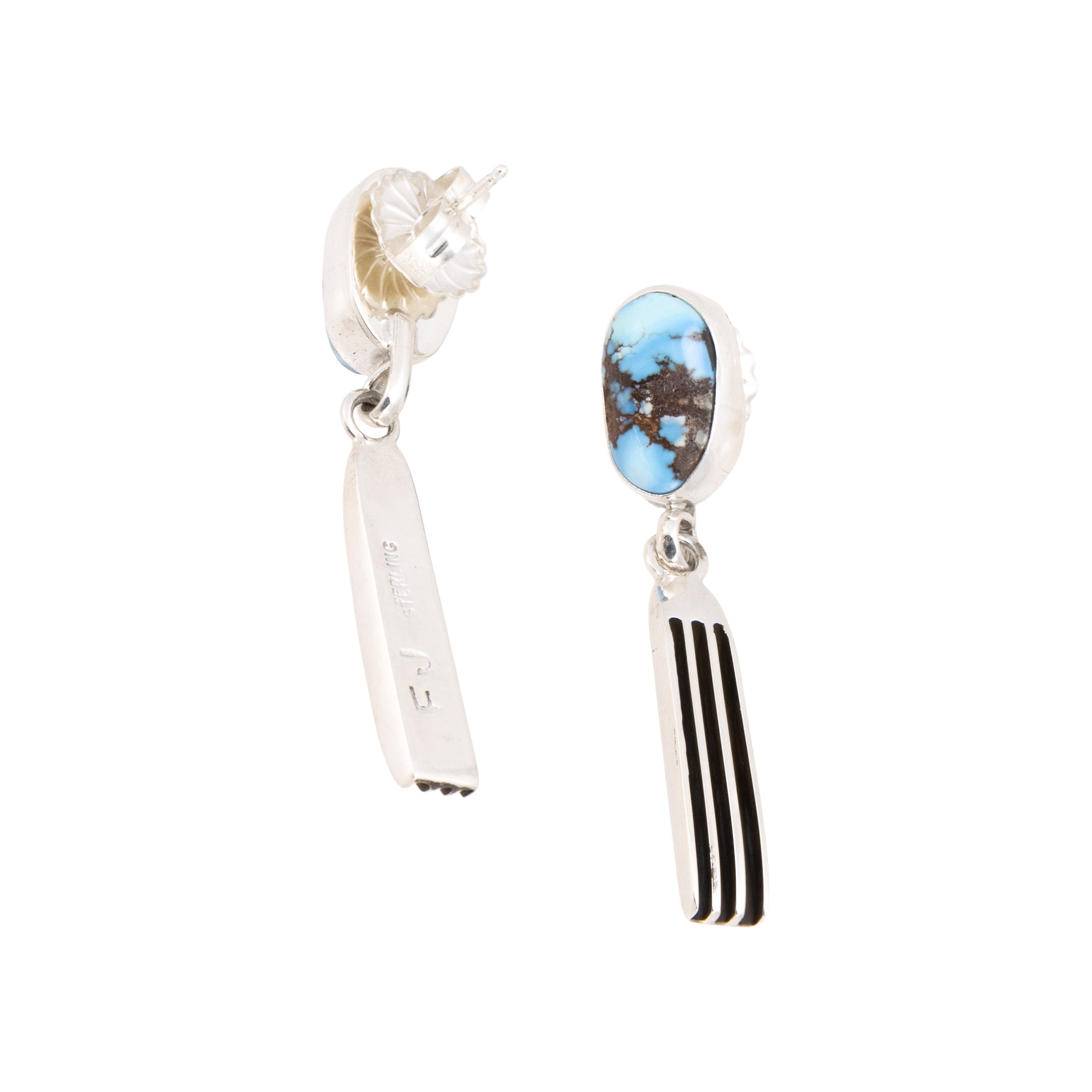Navajo Golden Hill Turquoise Earrings