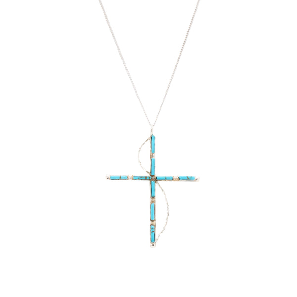 Zuni Turquoise Cross, Jewelry, Necklace, Native
