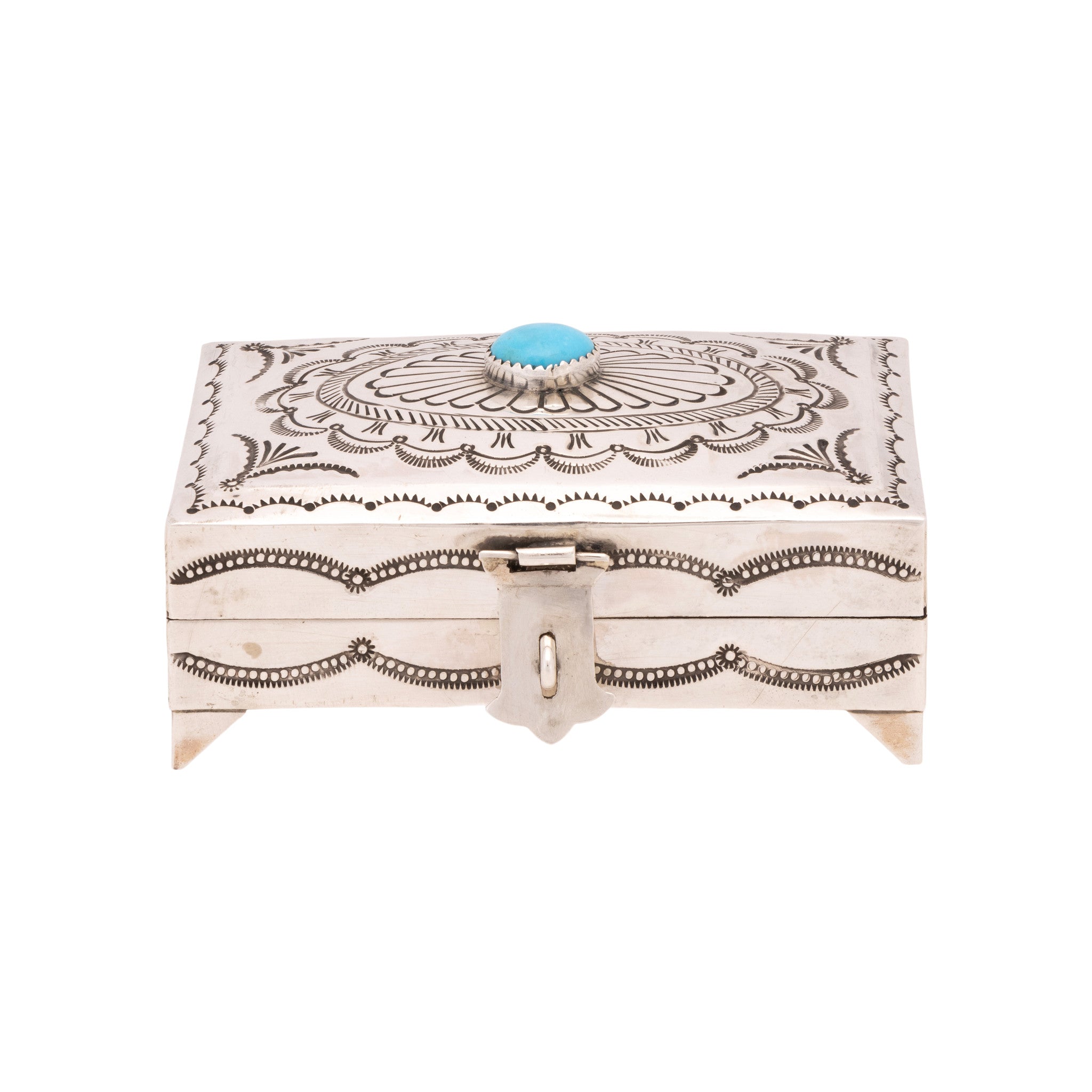 Navajo Silver Trinket Box