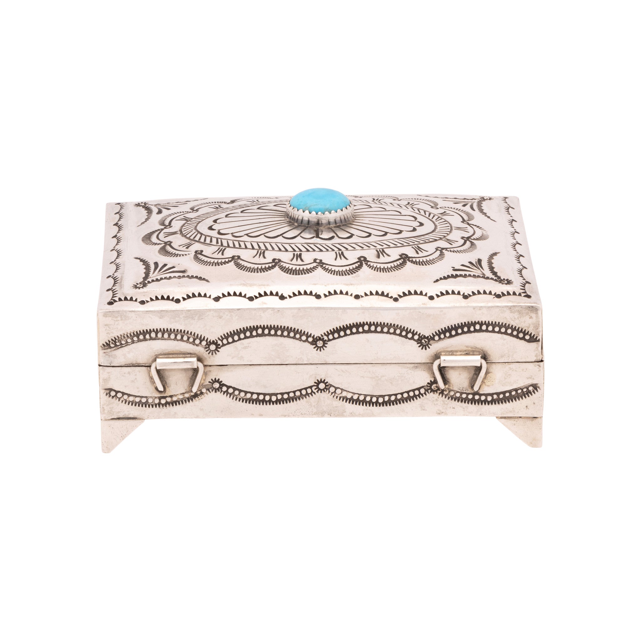 Navajo Silver Trinket Box