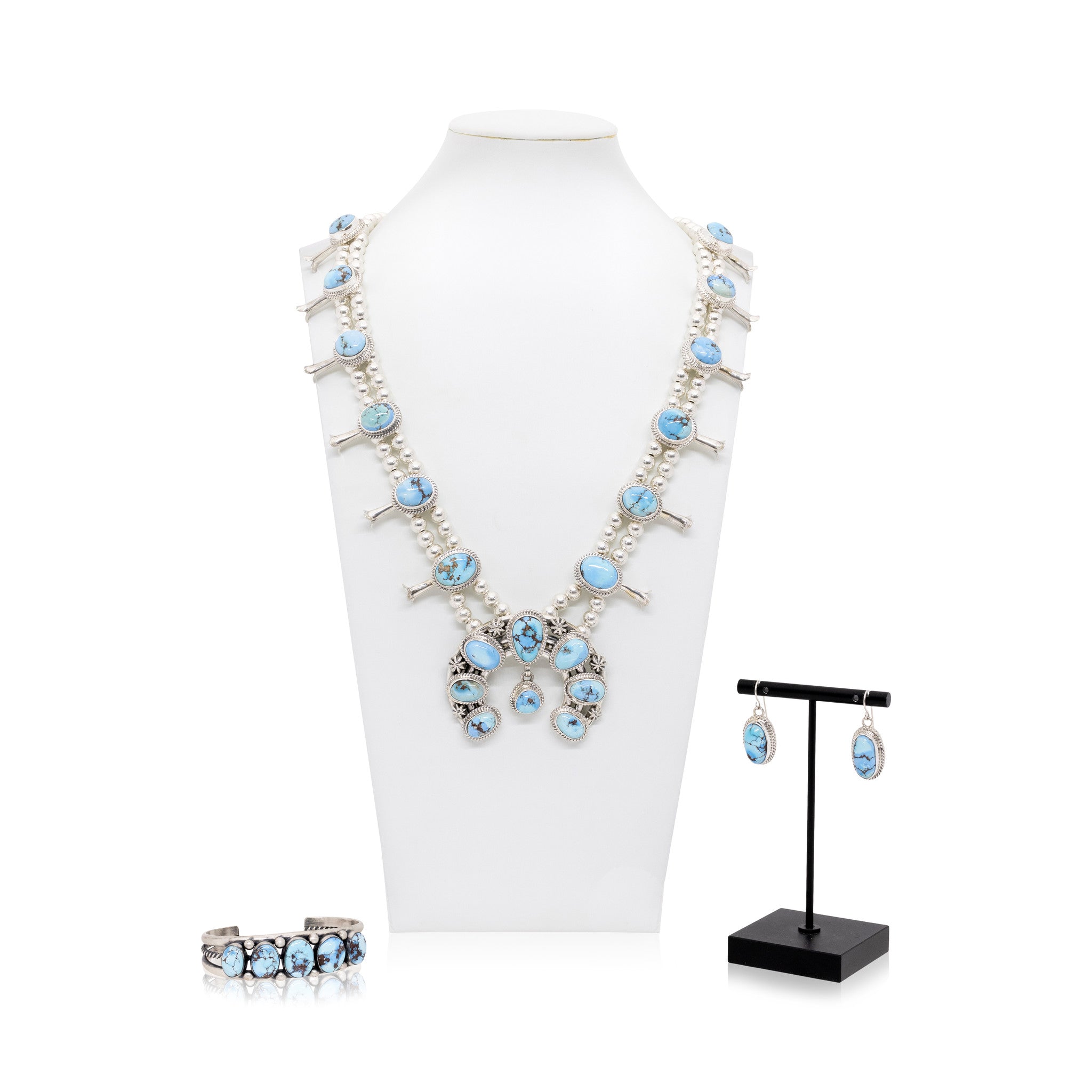 Navajo Golden Hill Turquoise Set