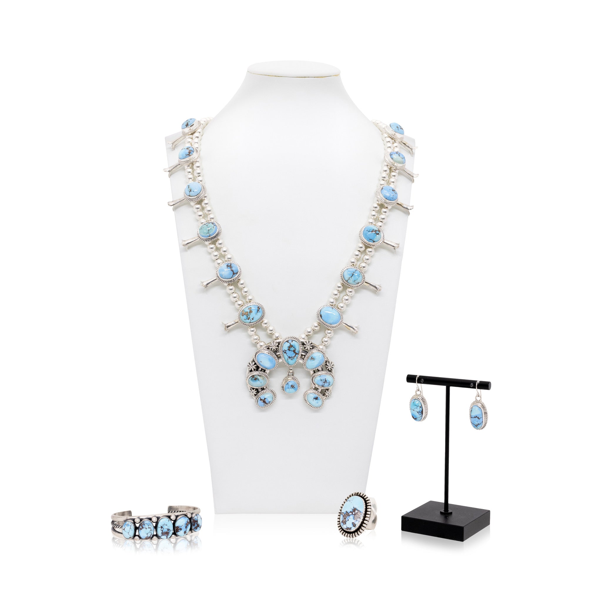 Navajo Golden Hill Turquoise Set