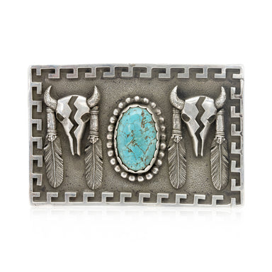 Turquoise Buckle by Spirit Silver, Jewelry, Buckle, Western