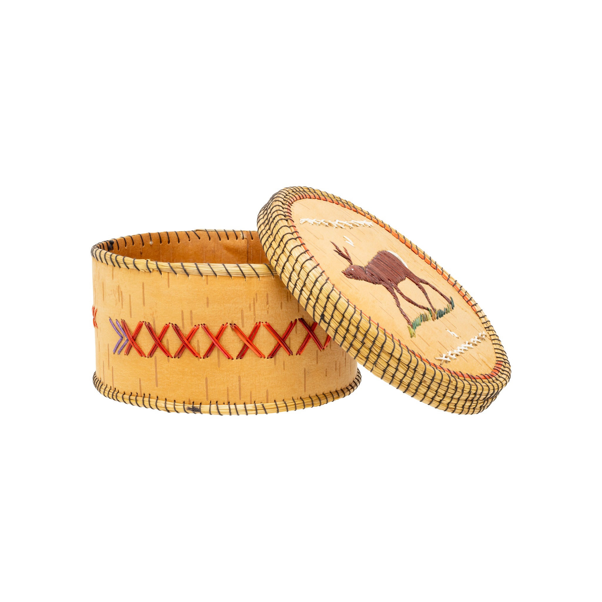 Quilled Birch Bark Container