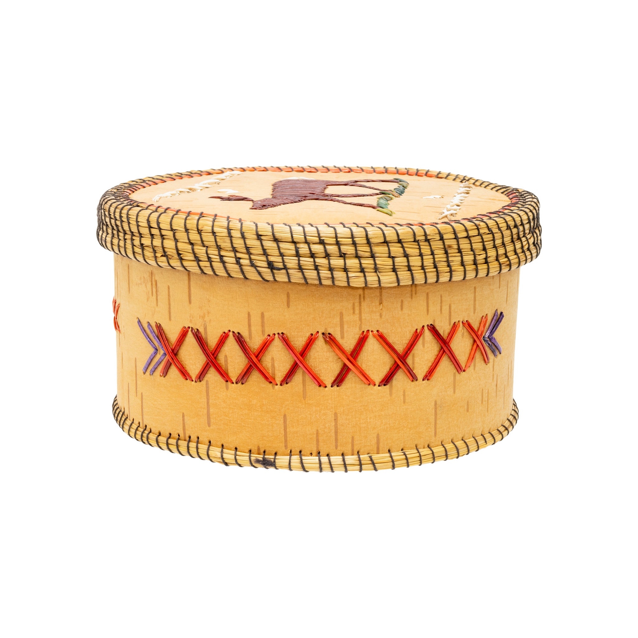 Quilled Birch Bark Container