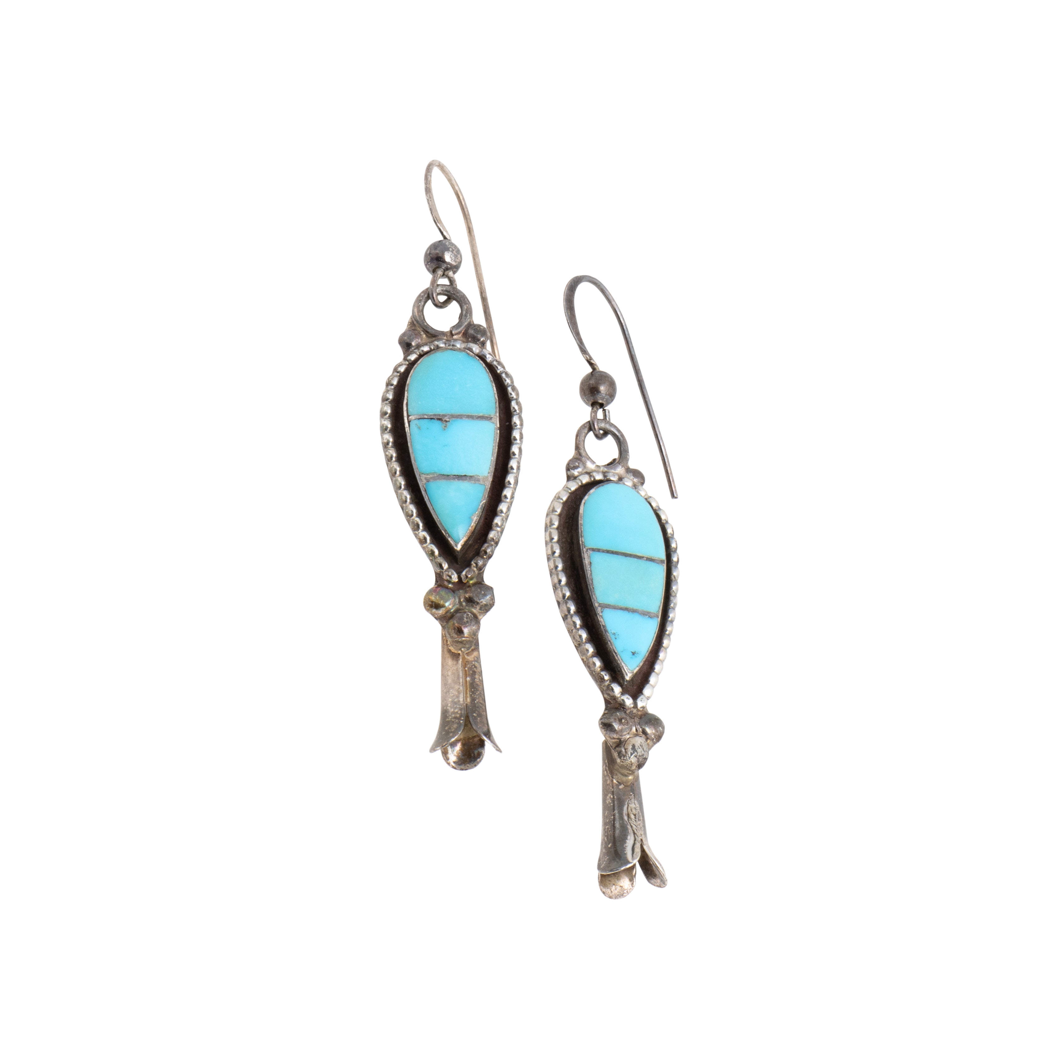 Zuni Turquoise Squash Blossom Set