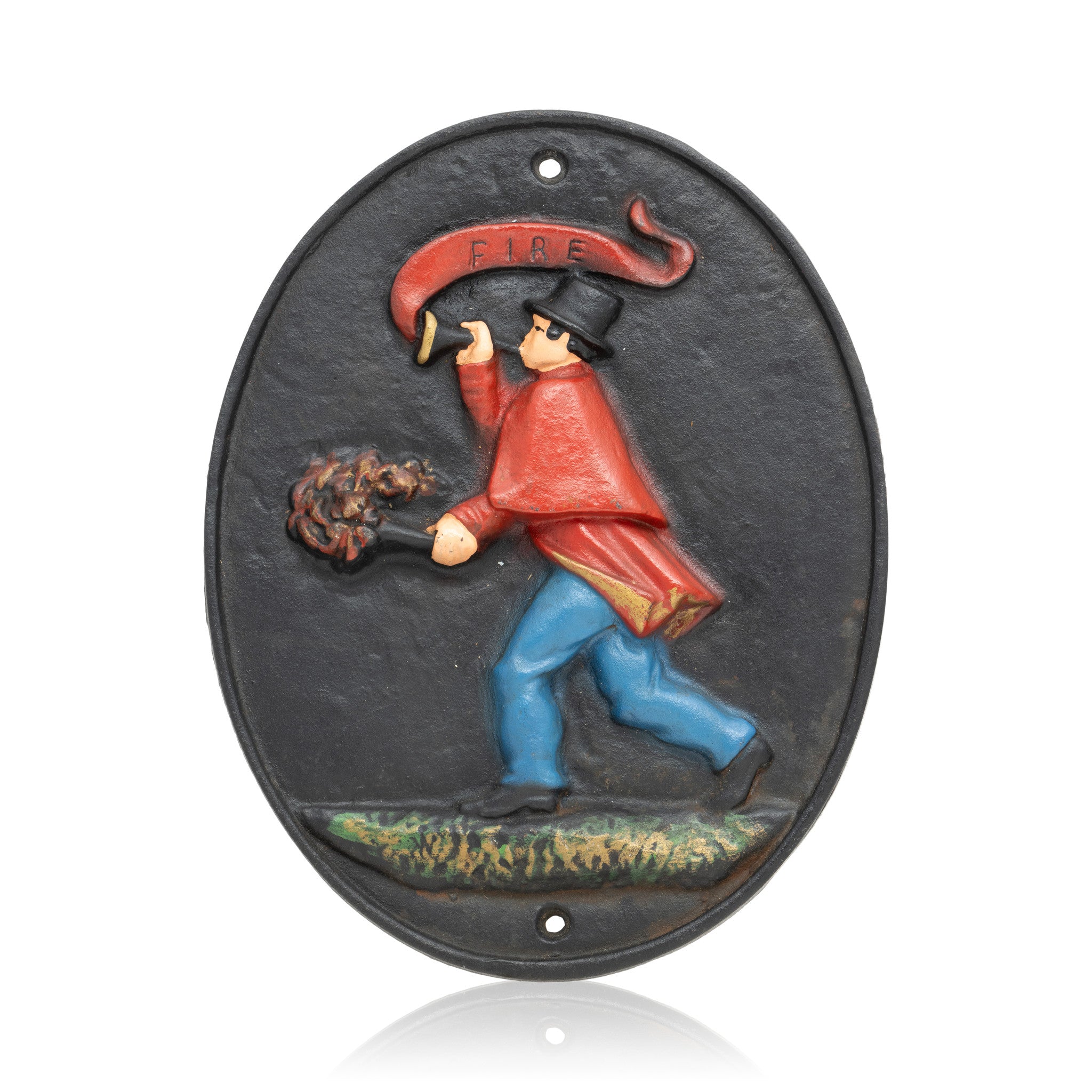 Cast Iron Fireman Fire Marker, Furnishings, Decor, Other