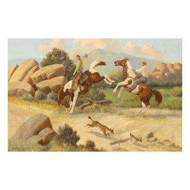 Western Oil Painting by Charles Damrow, Fine Art, Painting, Western