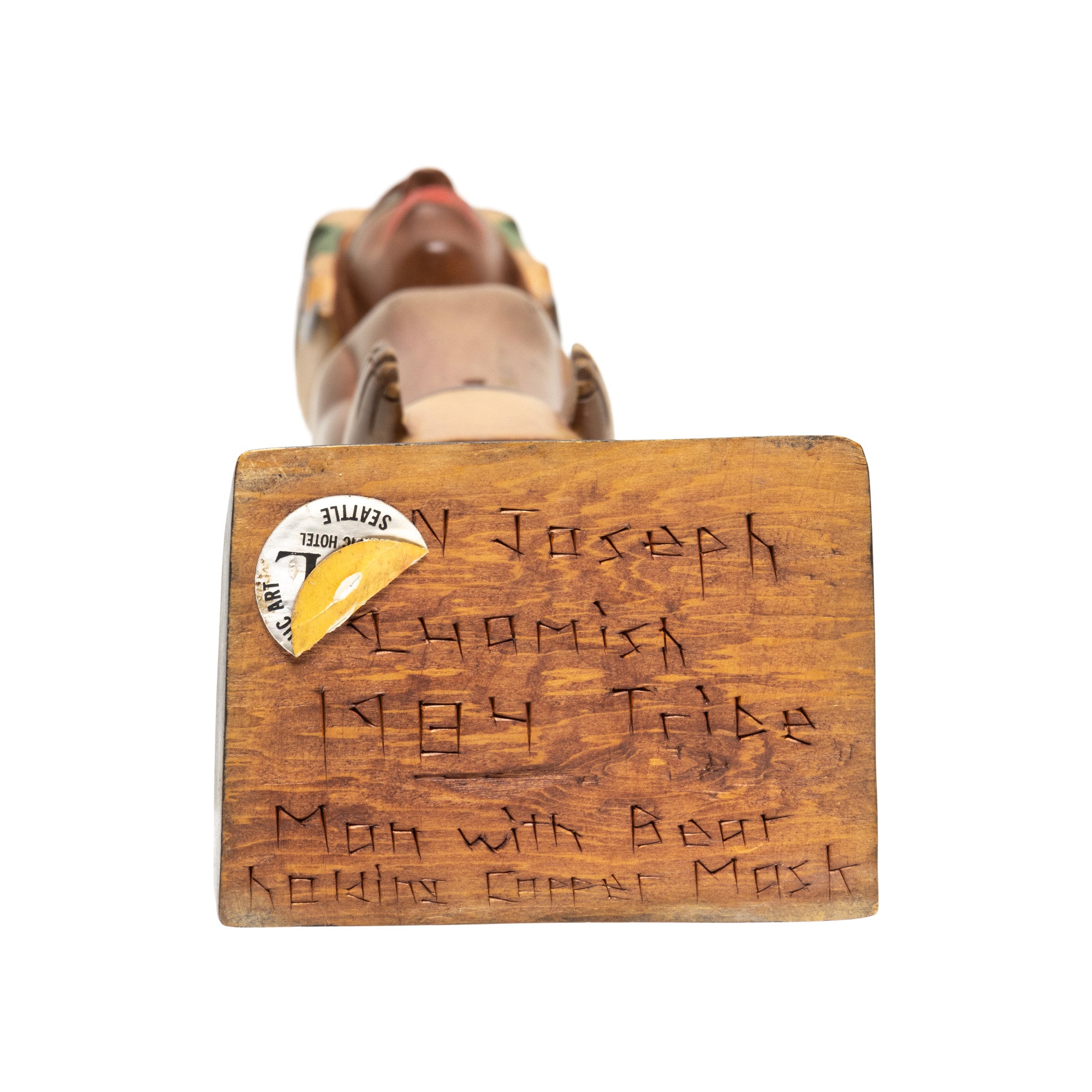 Salish "Man with Bear Mask Holding Copper" By Van Joseph