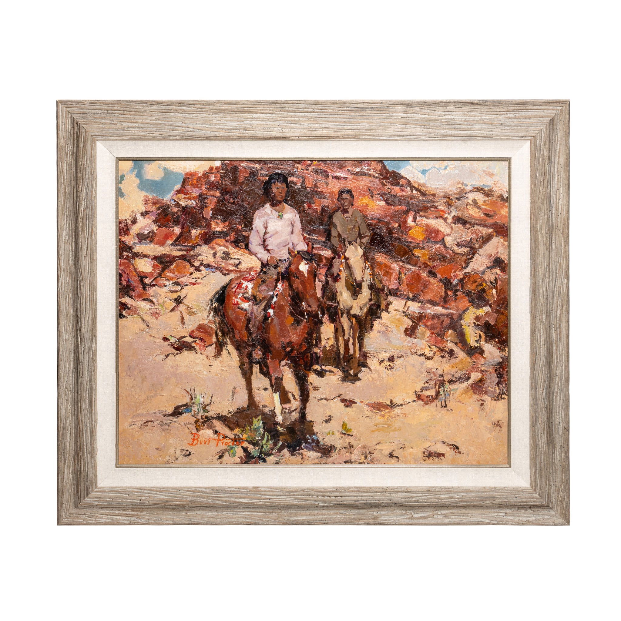 Horseriders in the Desert by Burt Proctor