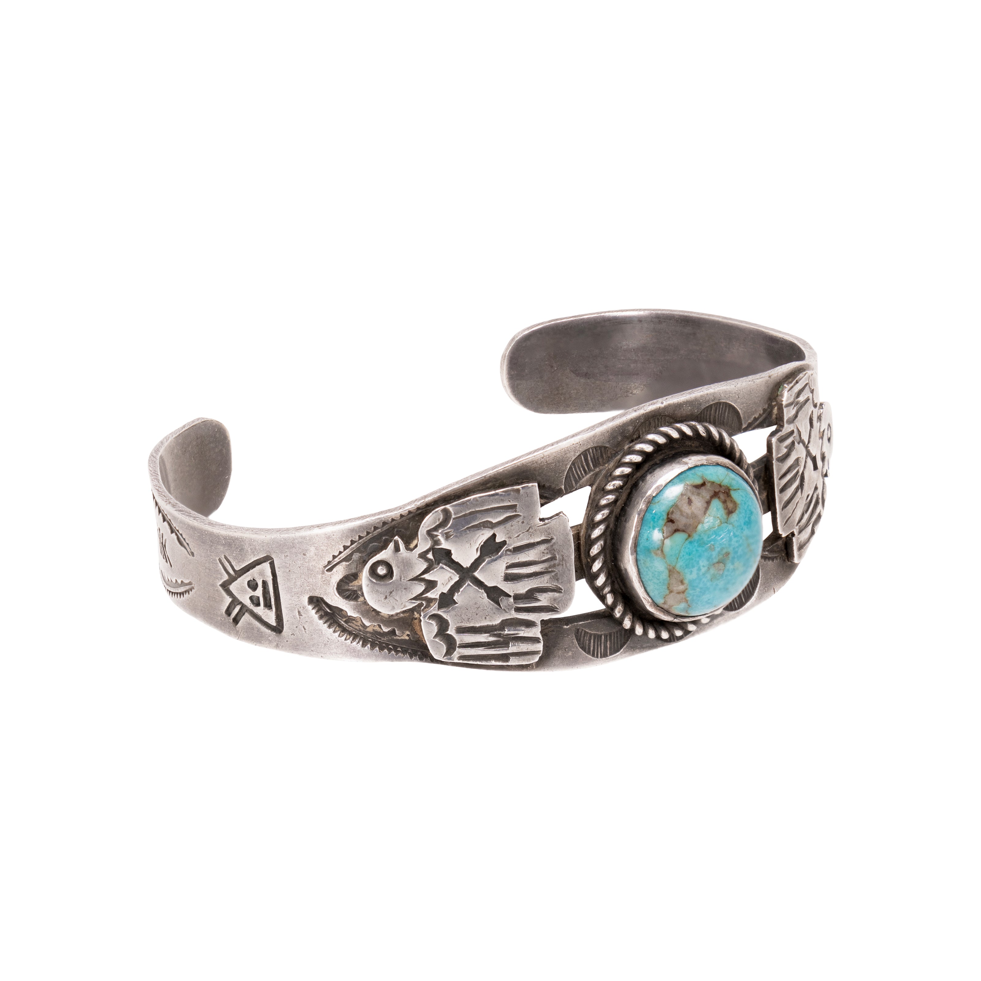 Fred Harvey Style Turquoise Bracelet