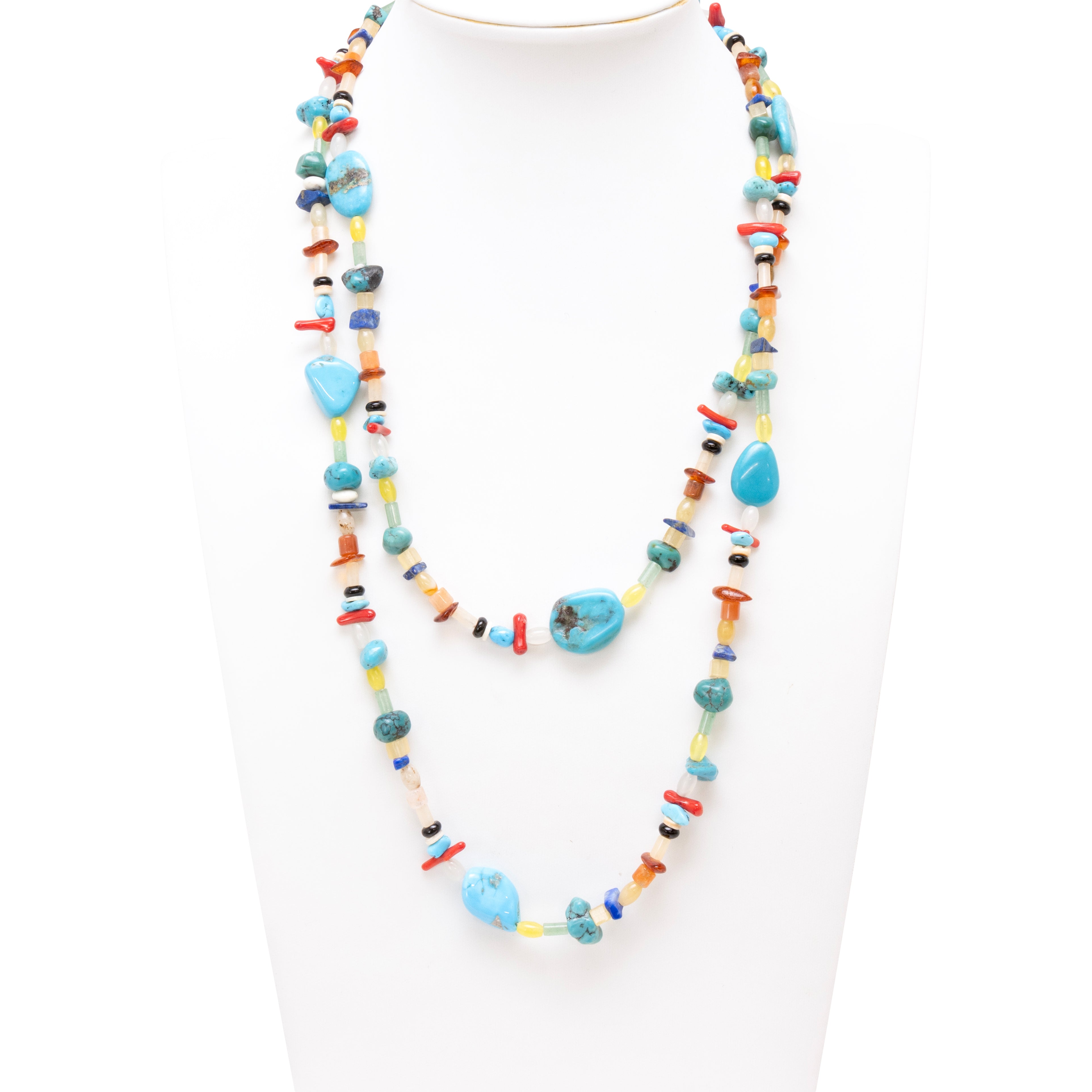 Multi Stone Beaded Necklace