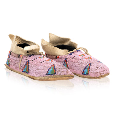 Cheyenne Ladies Moccasins, Native, Garment, Moccasins