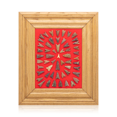 Framed Arizona Arrowheads, Native, Stone and Tools, Arrowhead