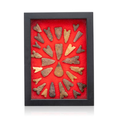 Framed Arizona Arrowheads, Native, Stone and Tools, Arrowhead