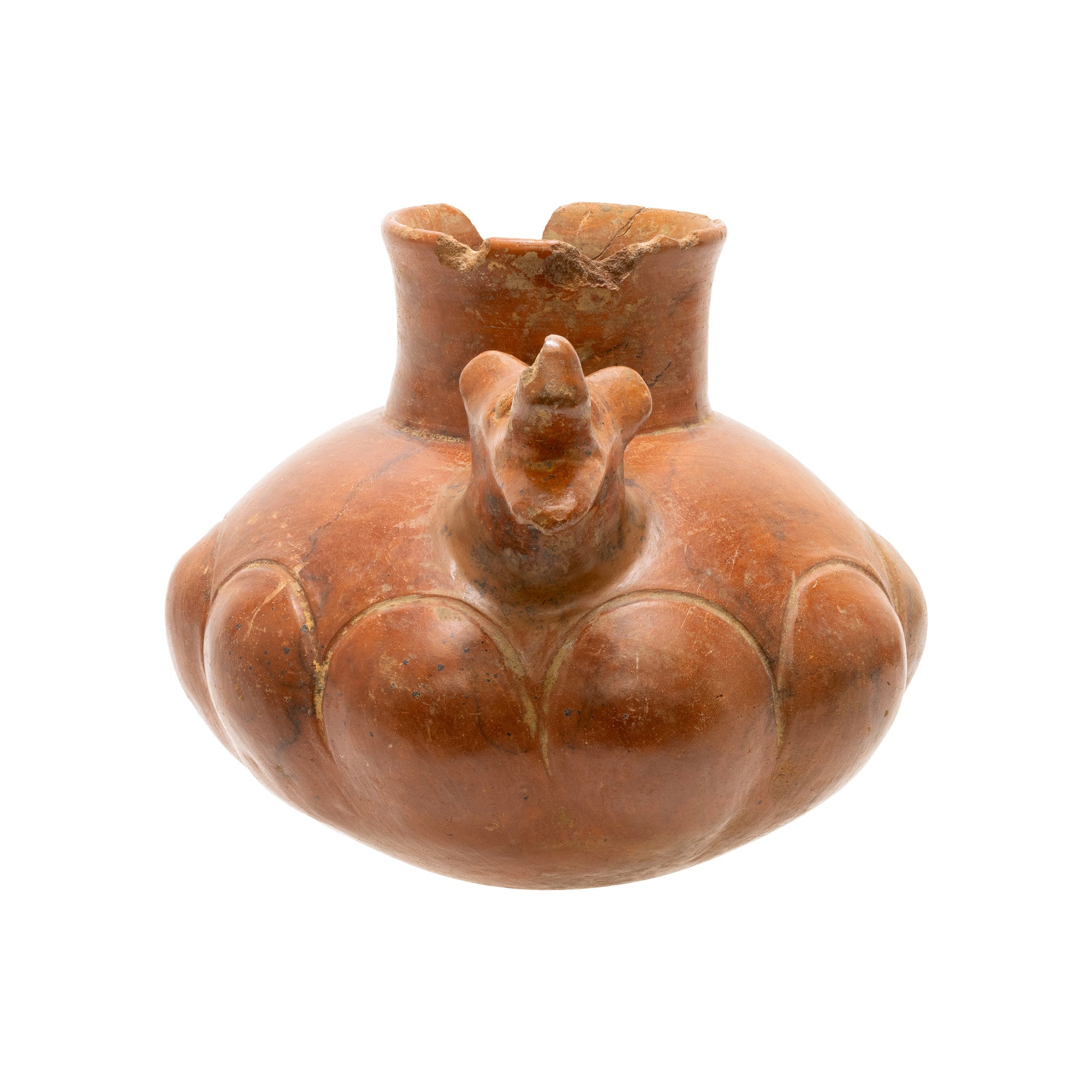 Prehistoric Large Pottery Dog Head