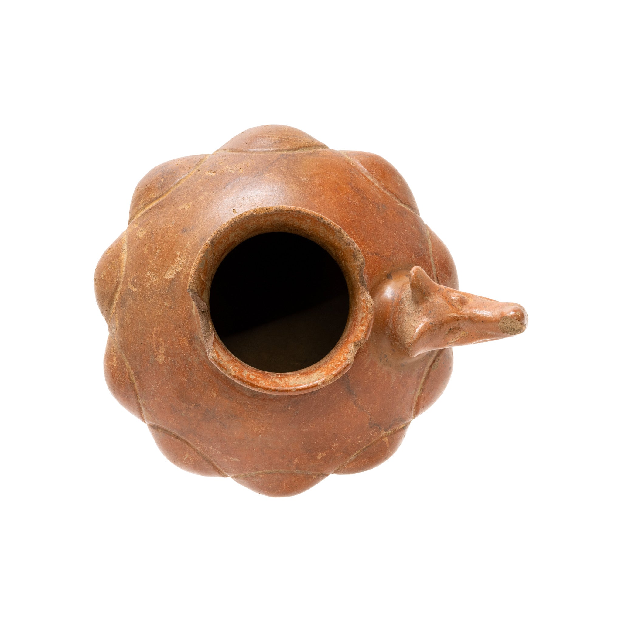 Prehistoric Large Pottery Dog Head