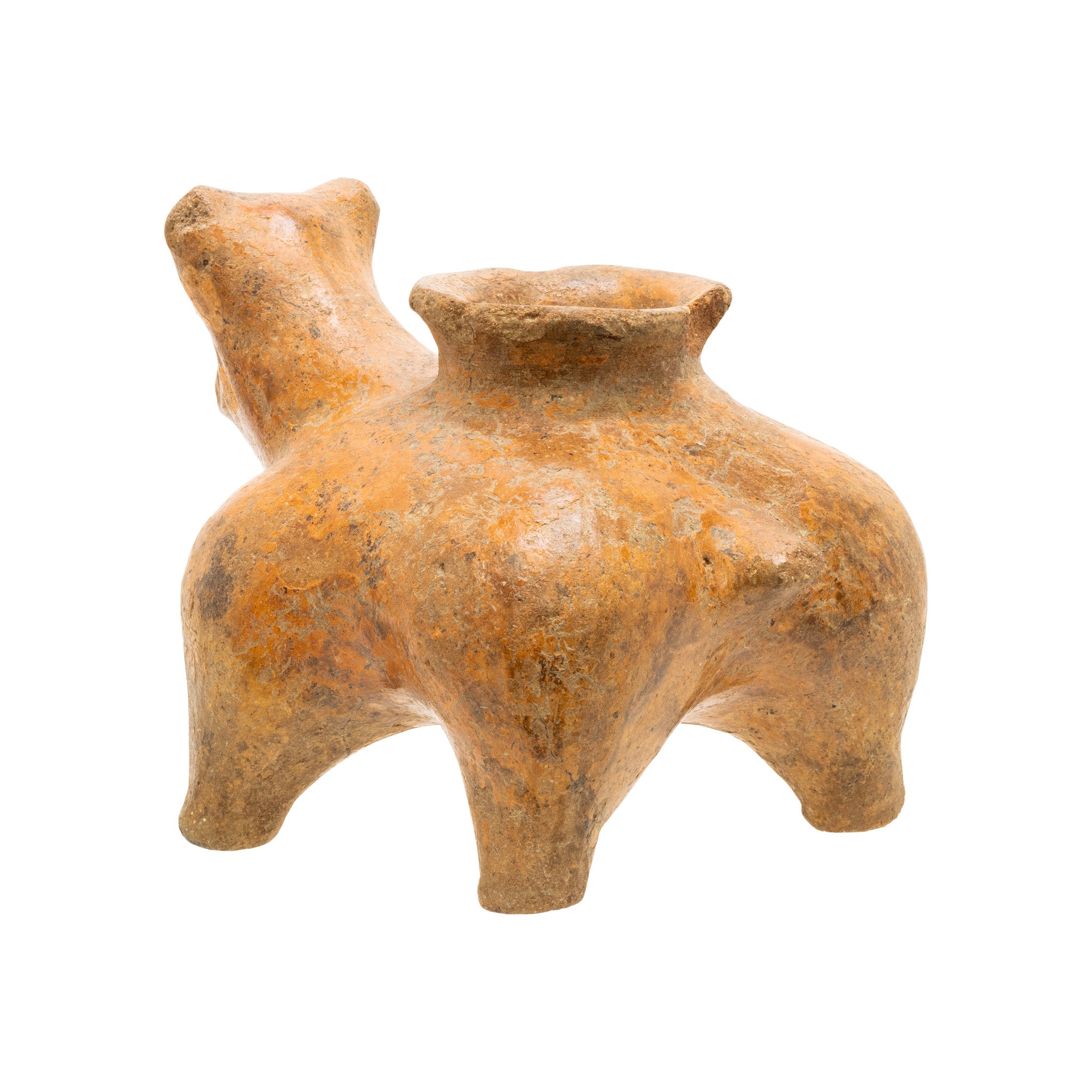 Jalisco Red Ware Dog Vessel