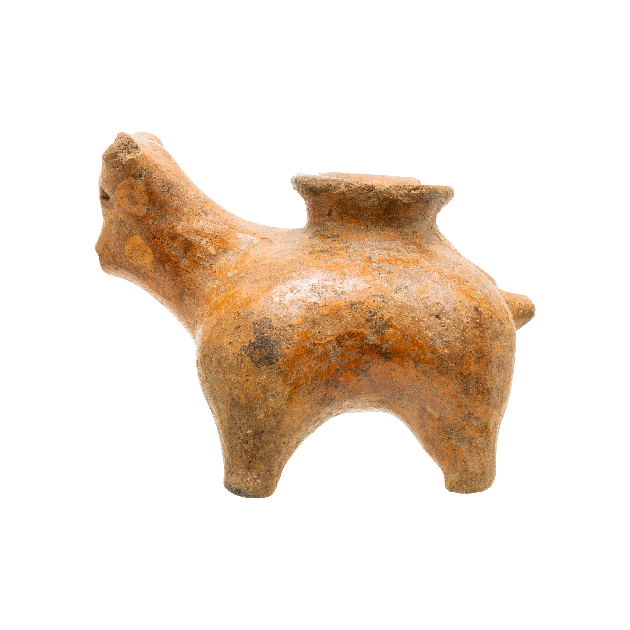 Jalisco Red Ware Dog Vessel