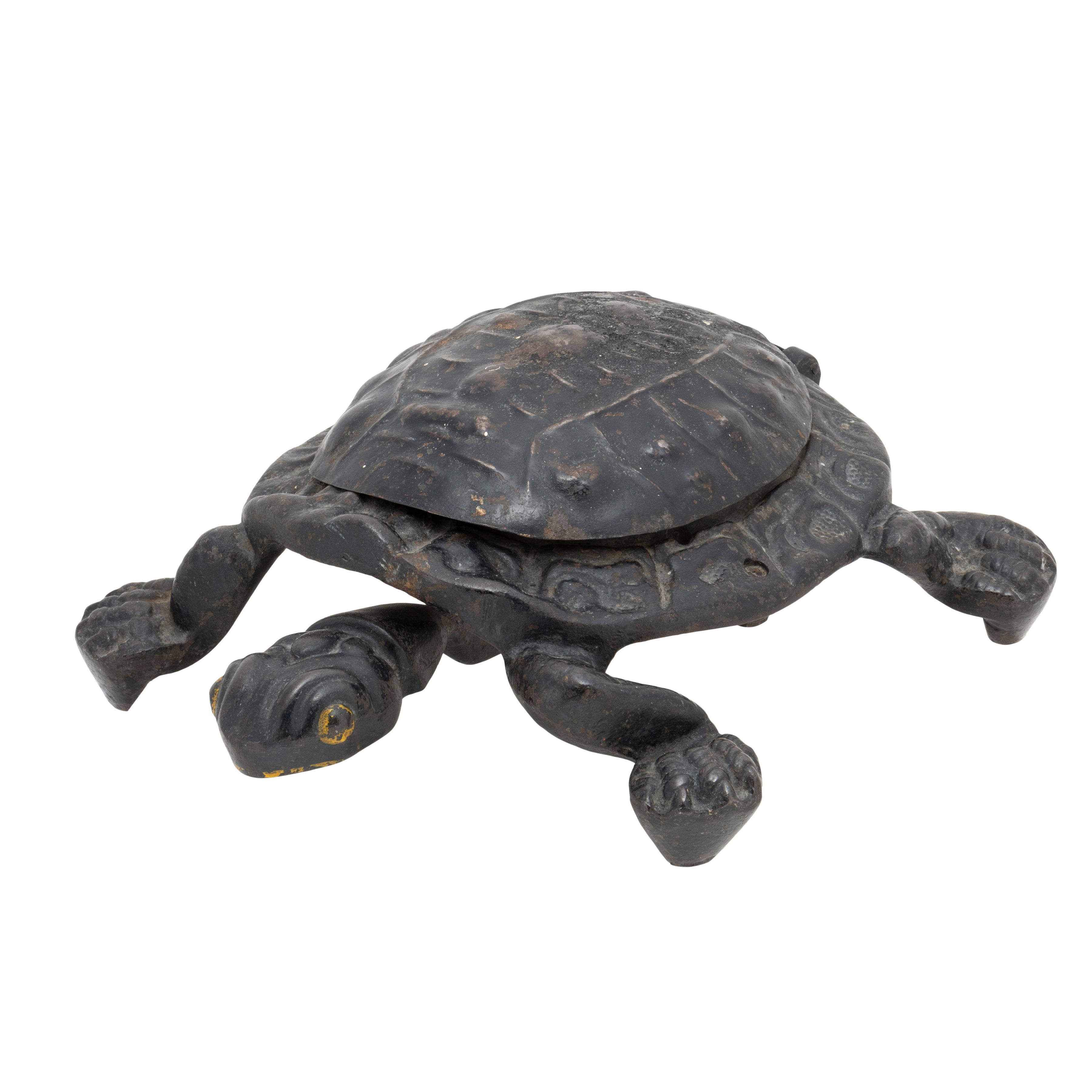 Cast Iron Turtle Spittoon