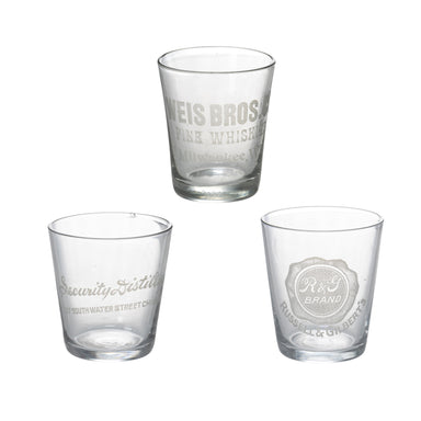 Three Shot Glasses, Western, Drinking, Glass