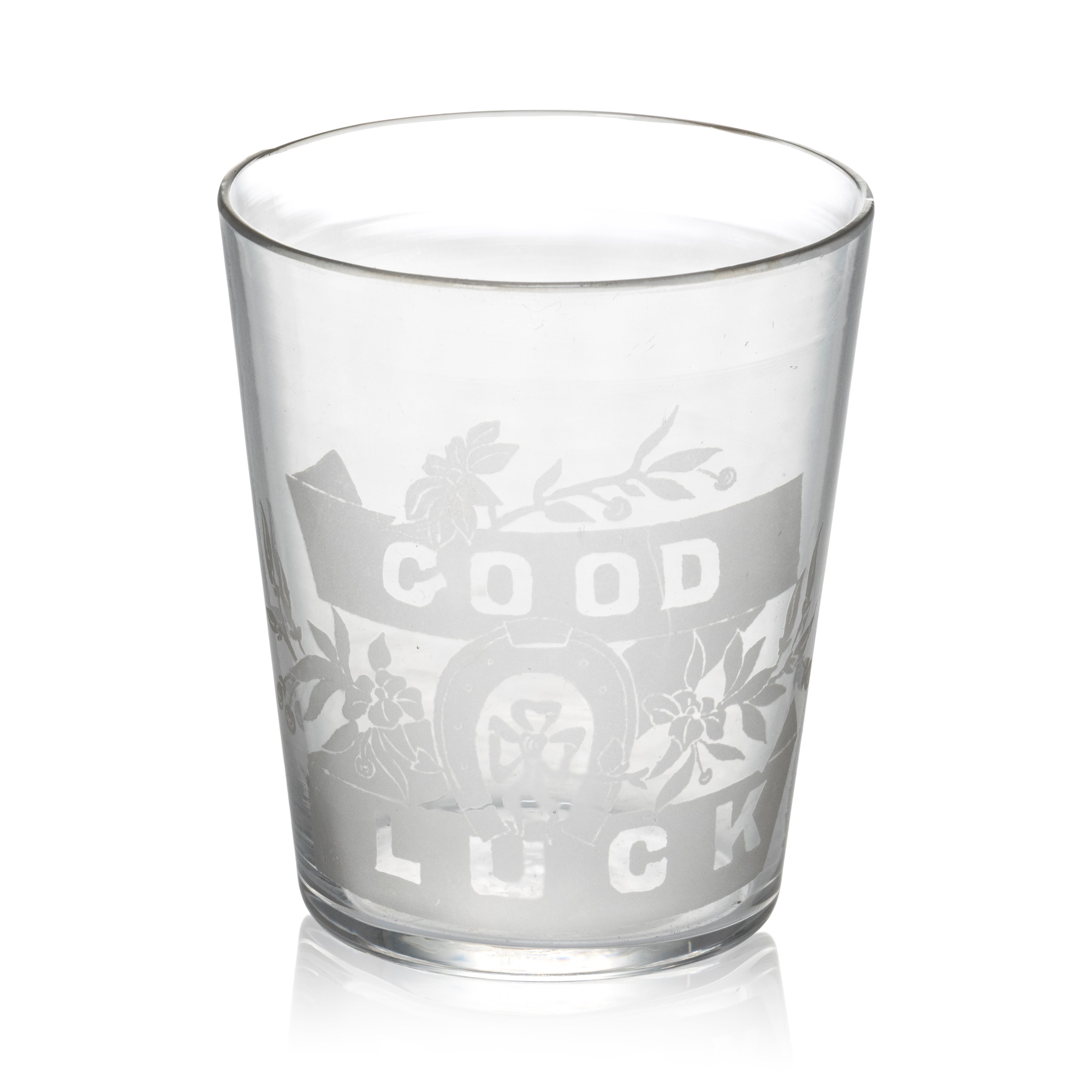 Good Luck Shot Glass, Western, Drinking, Glass