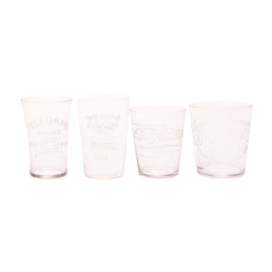 Collection of Four Shot Glasses, Western, Drinking, Glass