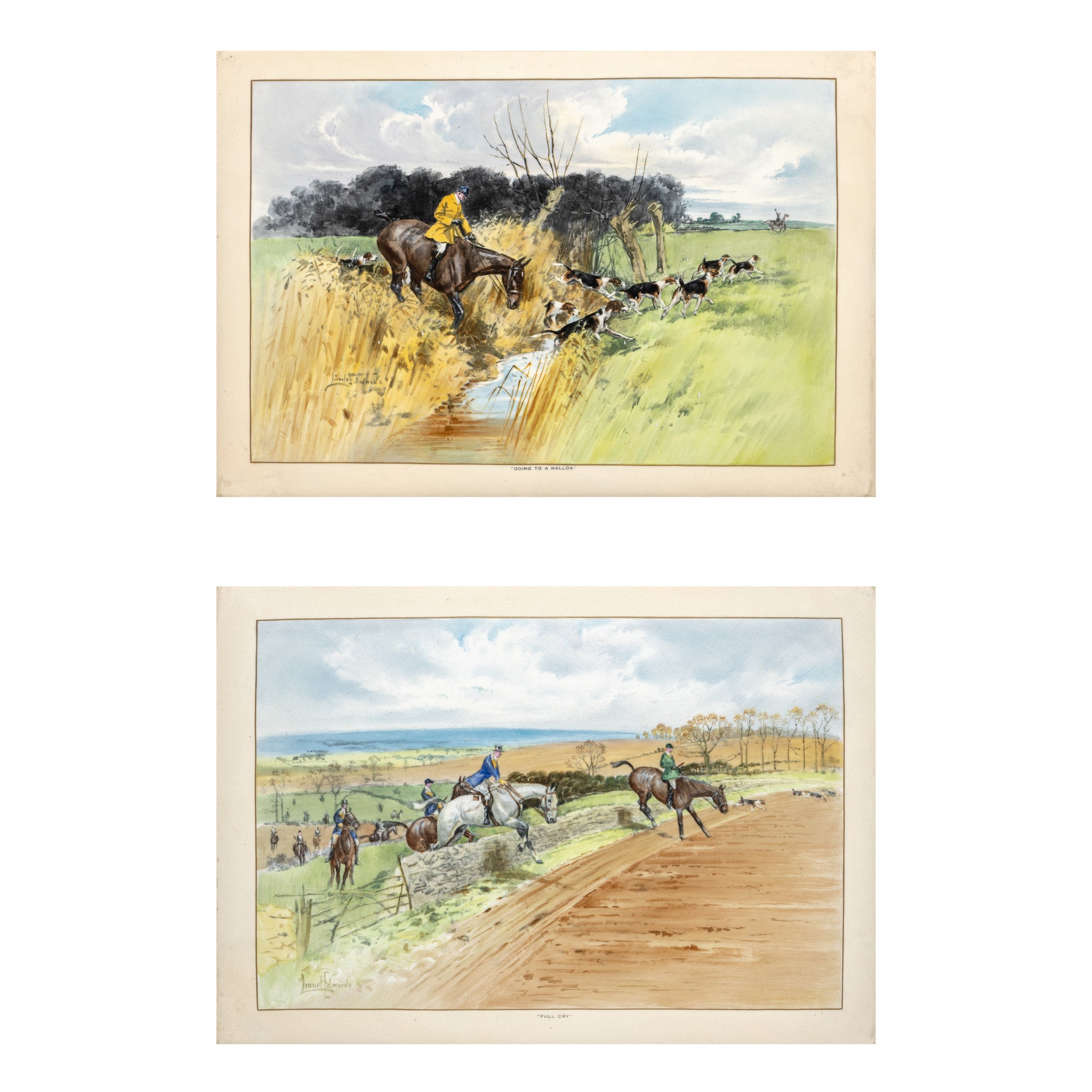 Two Framed Lionel Edwards Tiles, Furnishings, Decor, Other