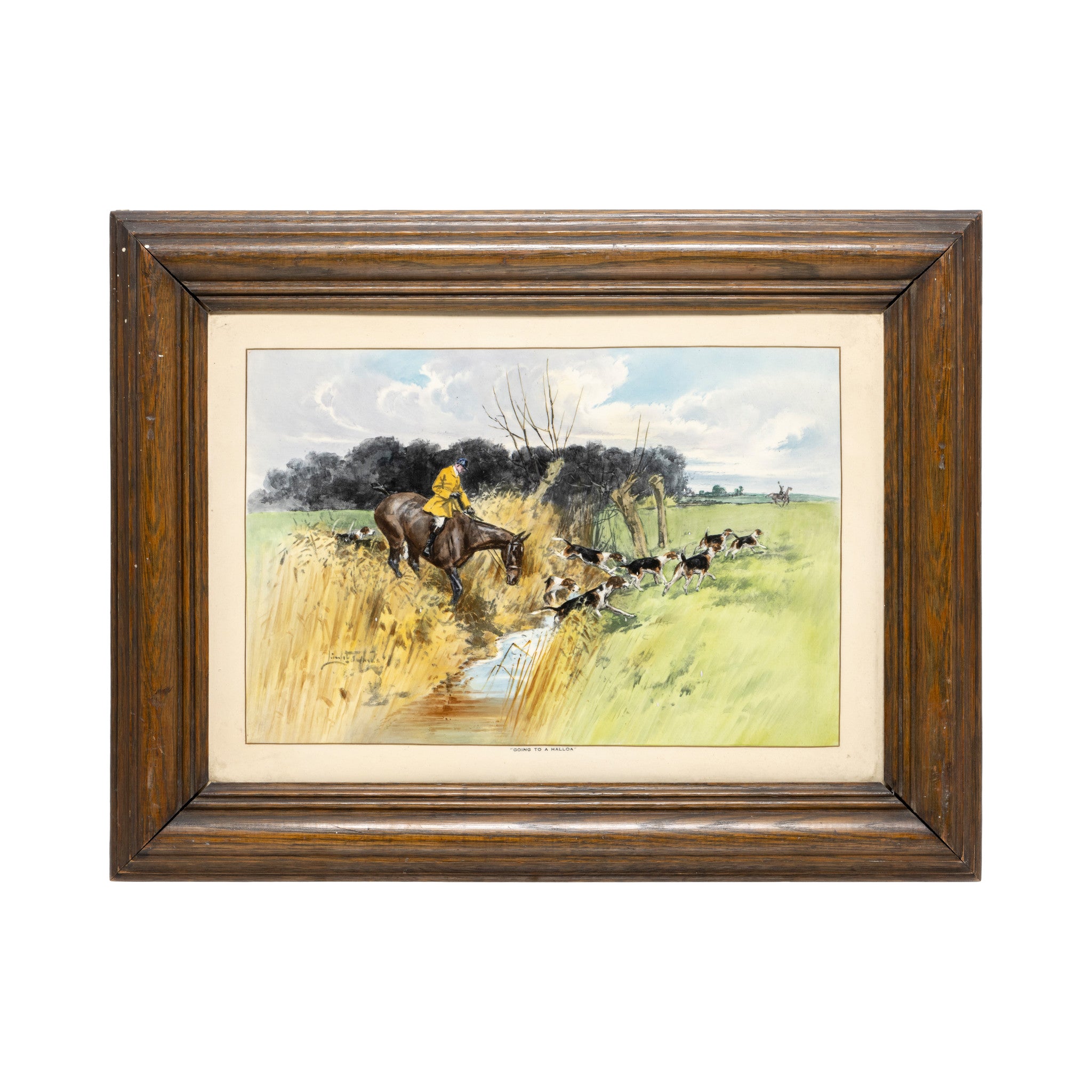 Two Framed Lionel Edwards Tiles