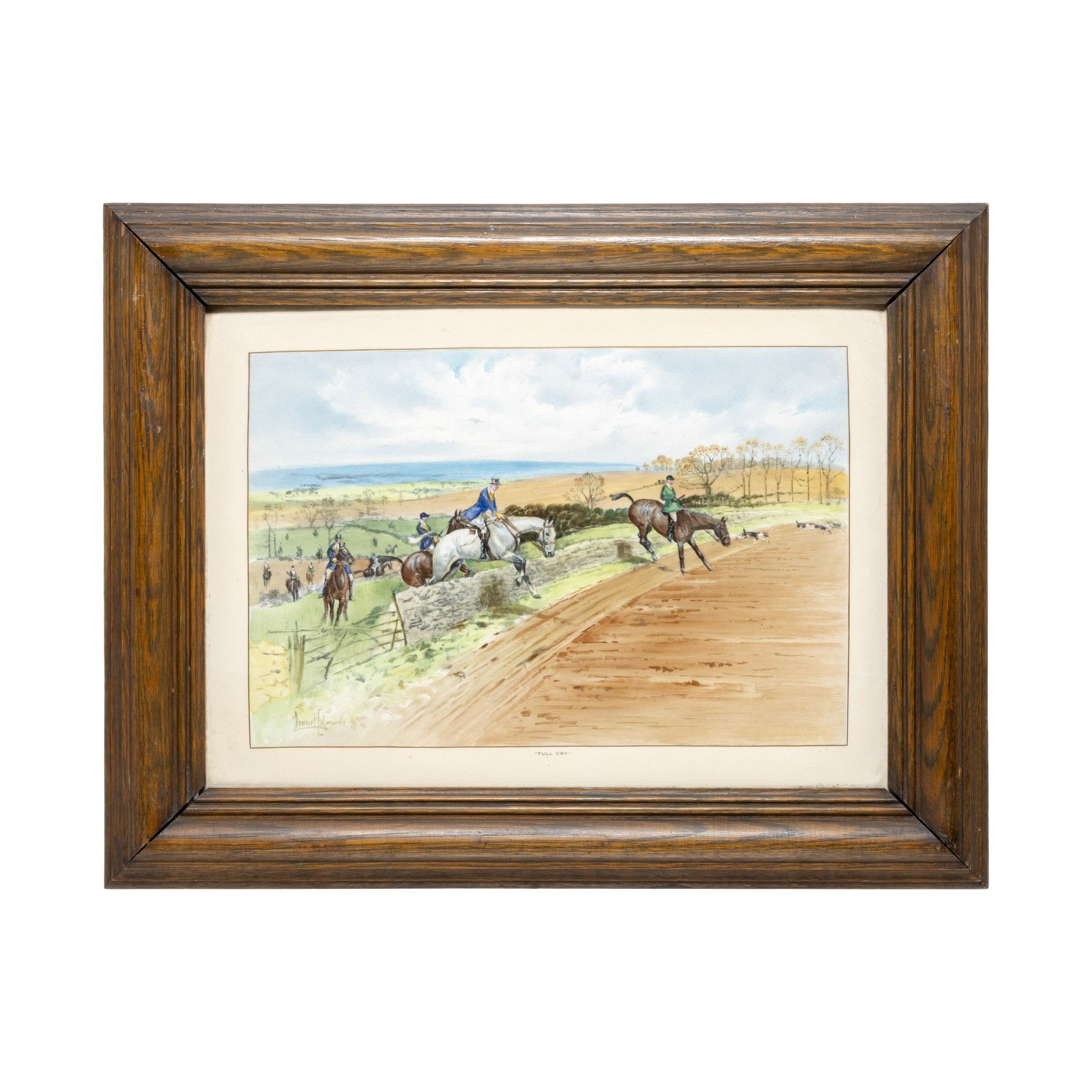 Two Framed Lionel Edwards Tiles