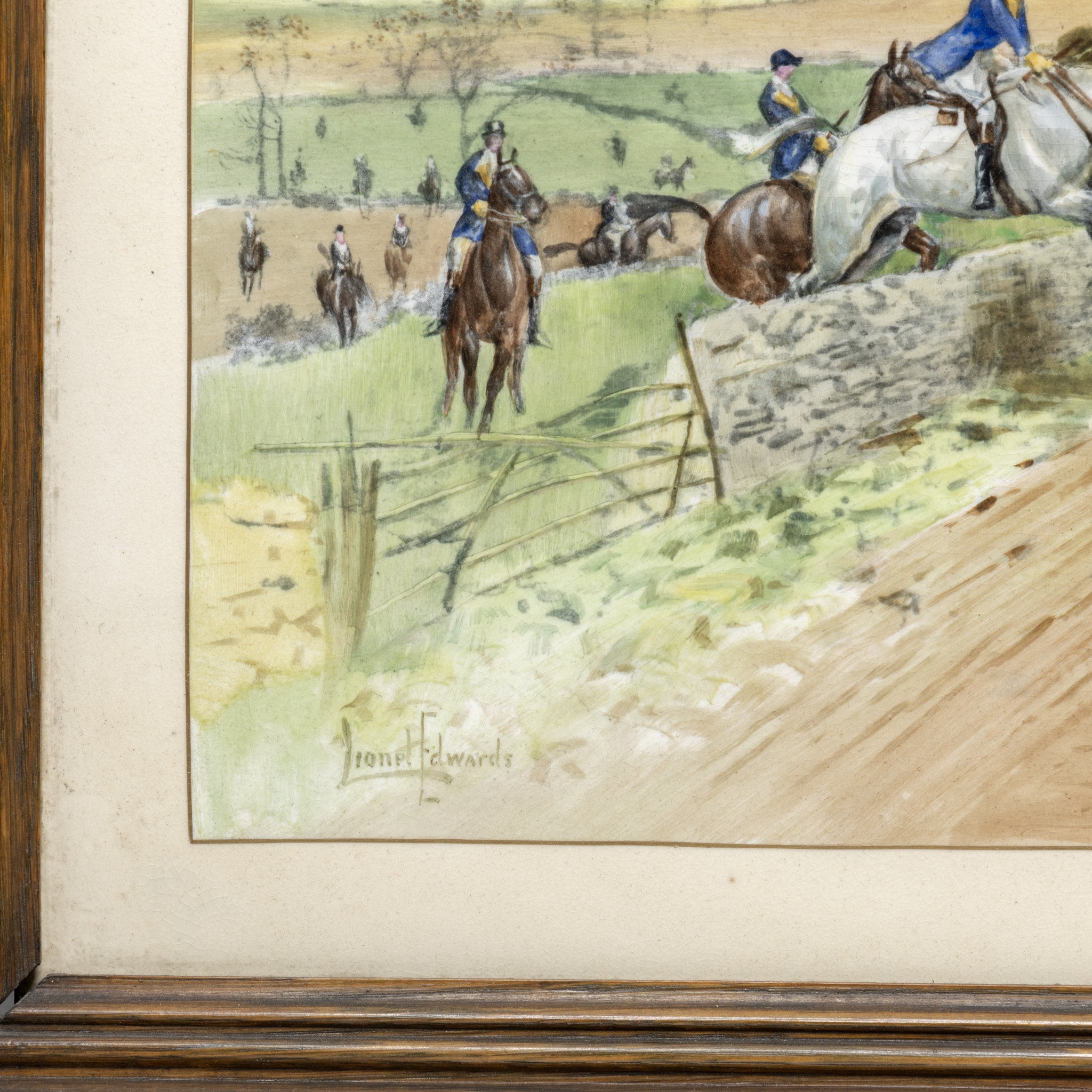 Two Framed Lionel Edwards Tiles