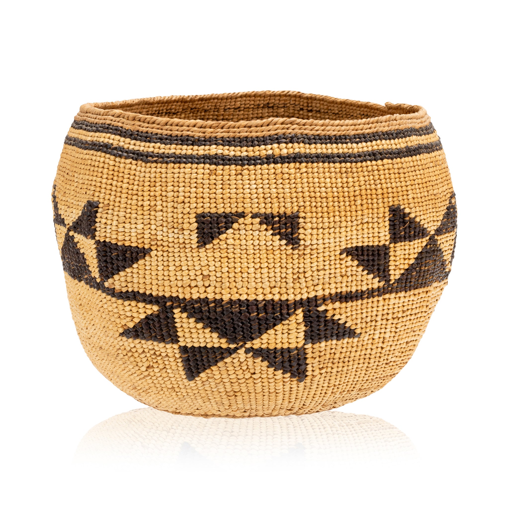 Hupa/Yurok  Basket, Native, Basketry, Vertical