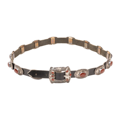Navajo Canrnelian Concho Belt, Jewelry, Belt, Native