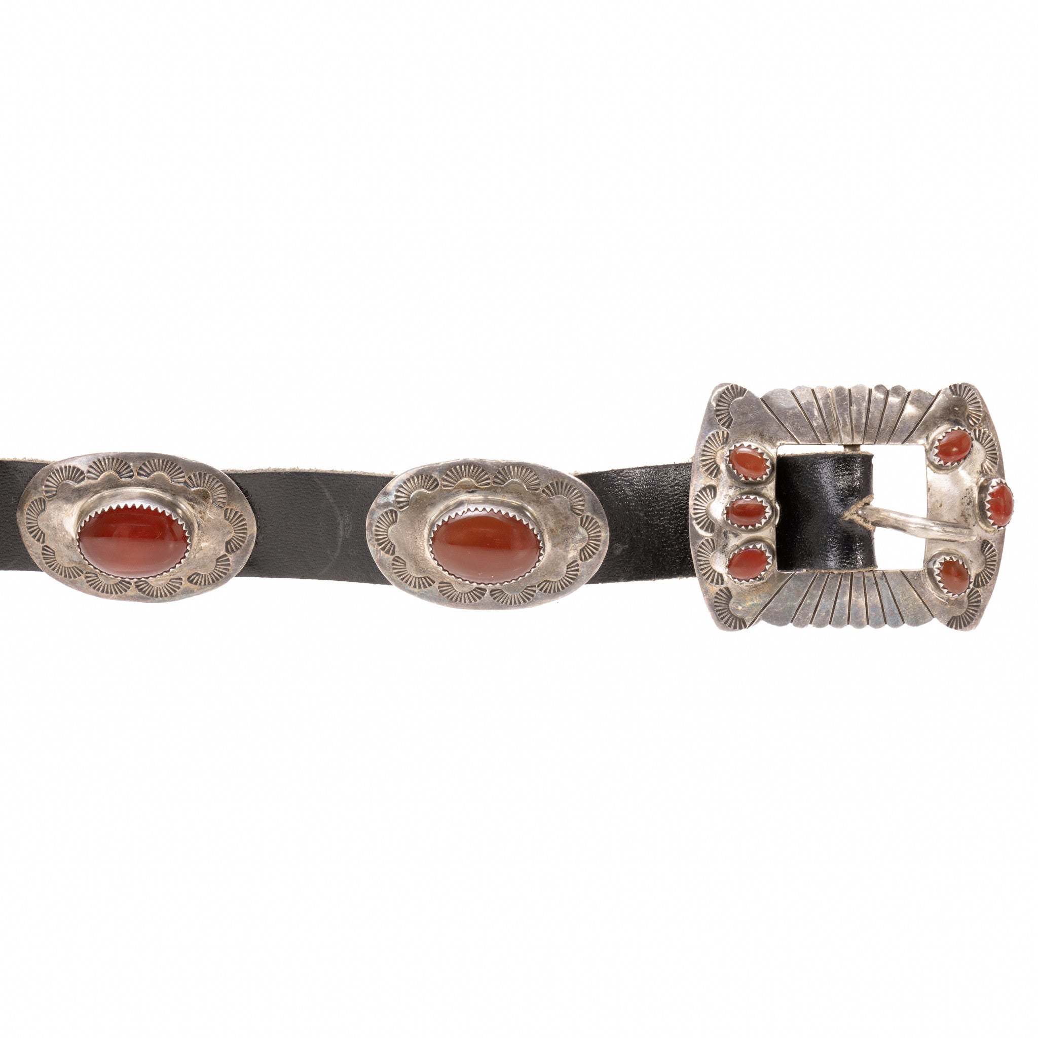 Navajo Canrnelian Concho Belt