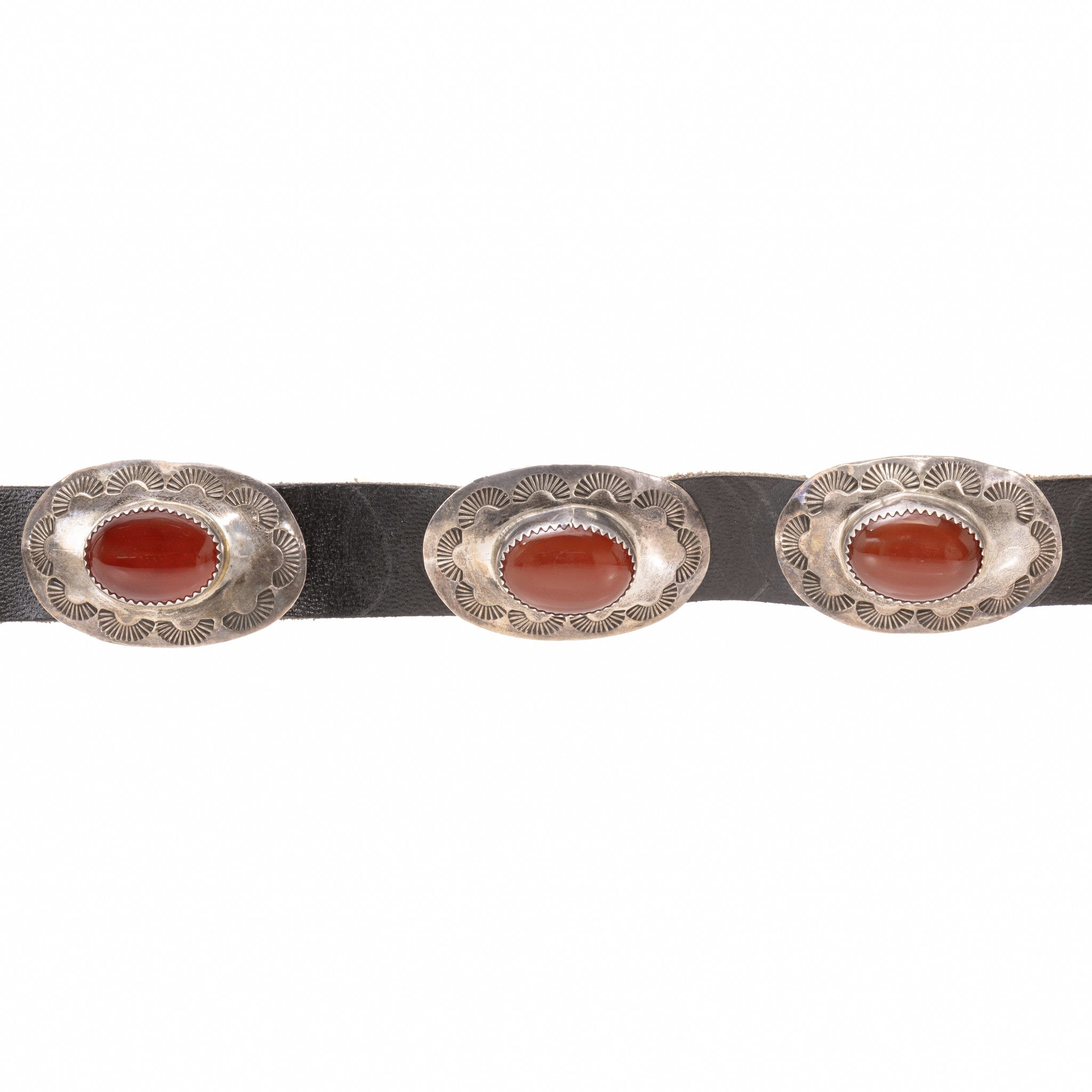 Navajo Canrnelian Concho Belt