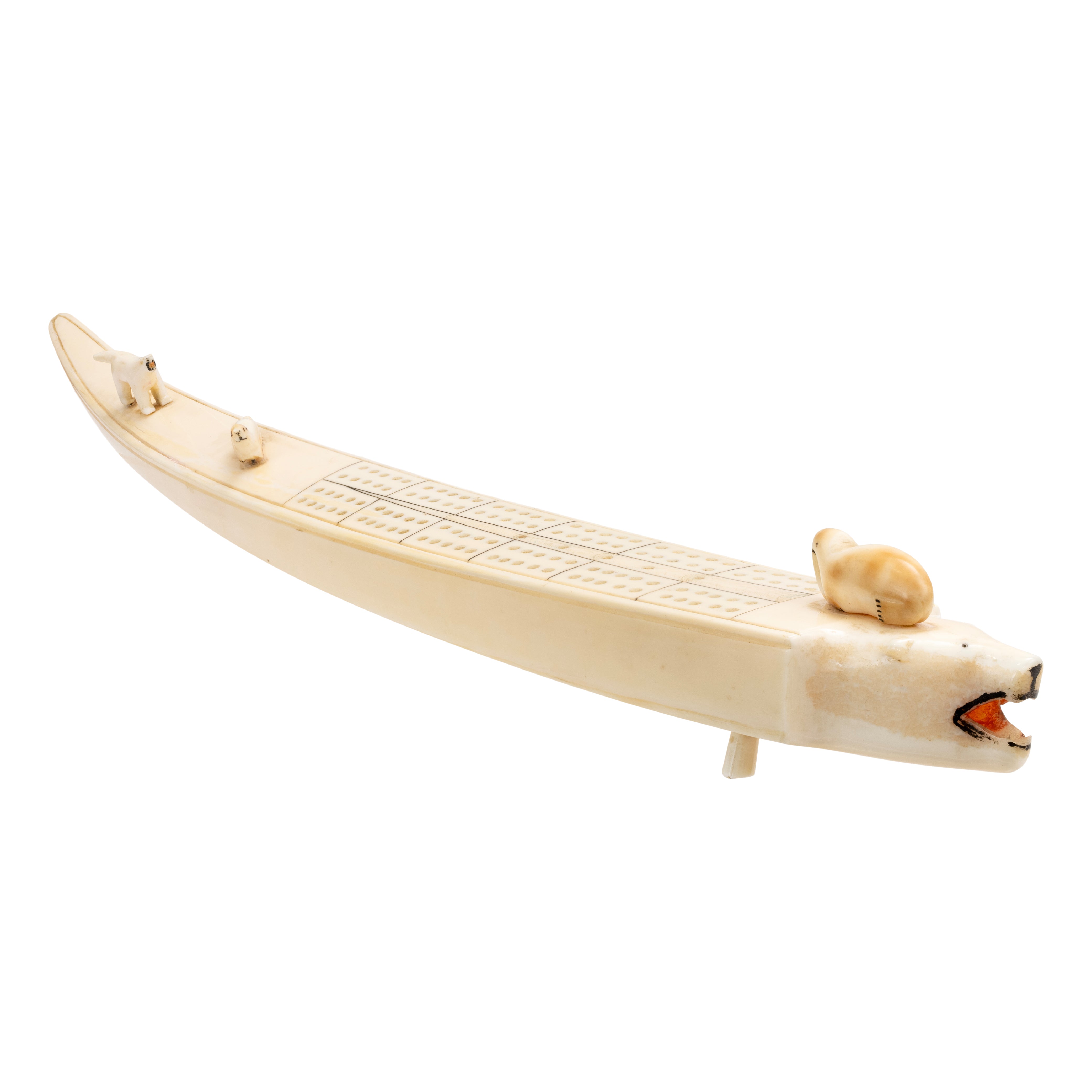 Inuit Carved Cribbage Board