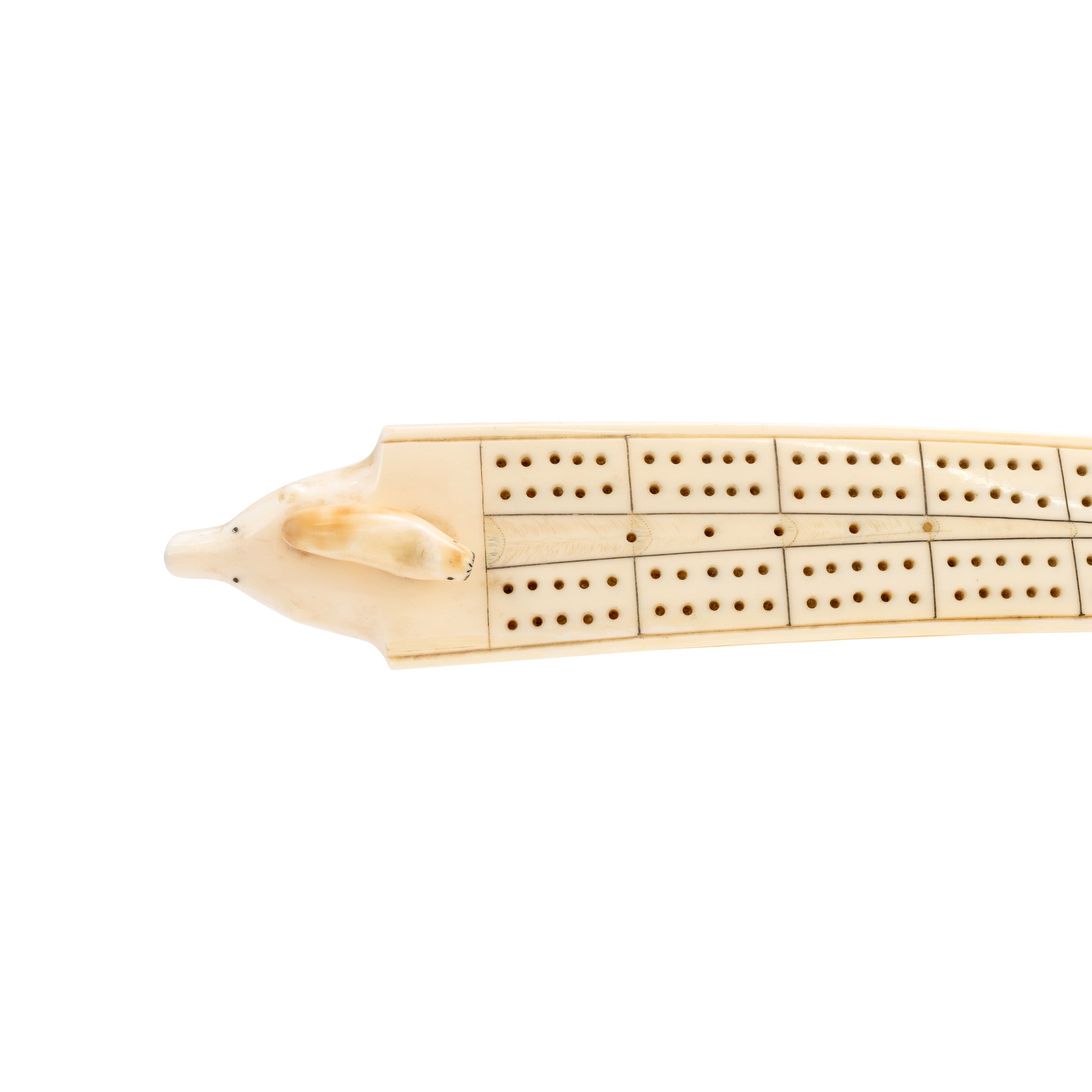 Inuit Carved Cribbage Board