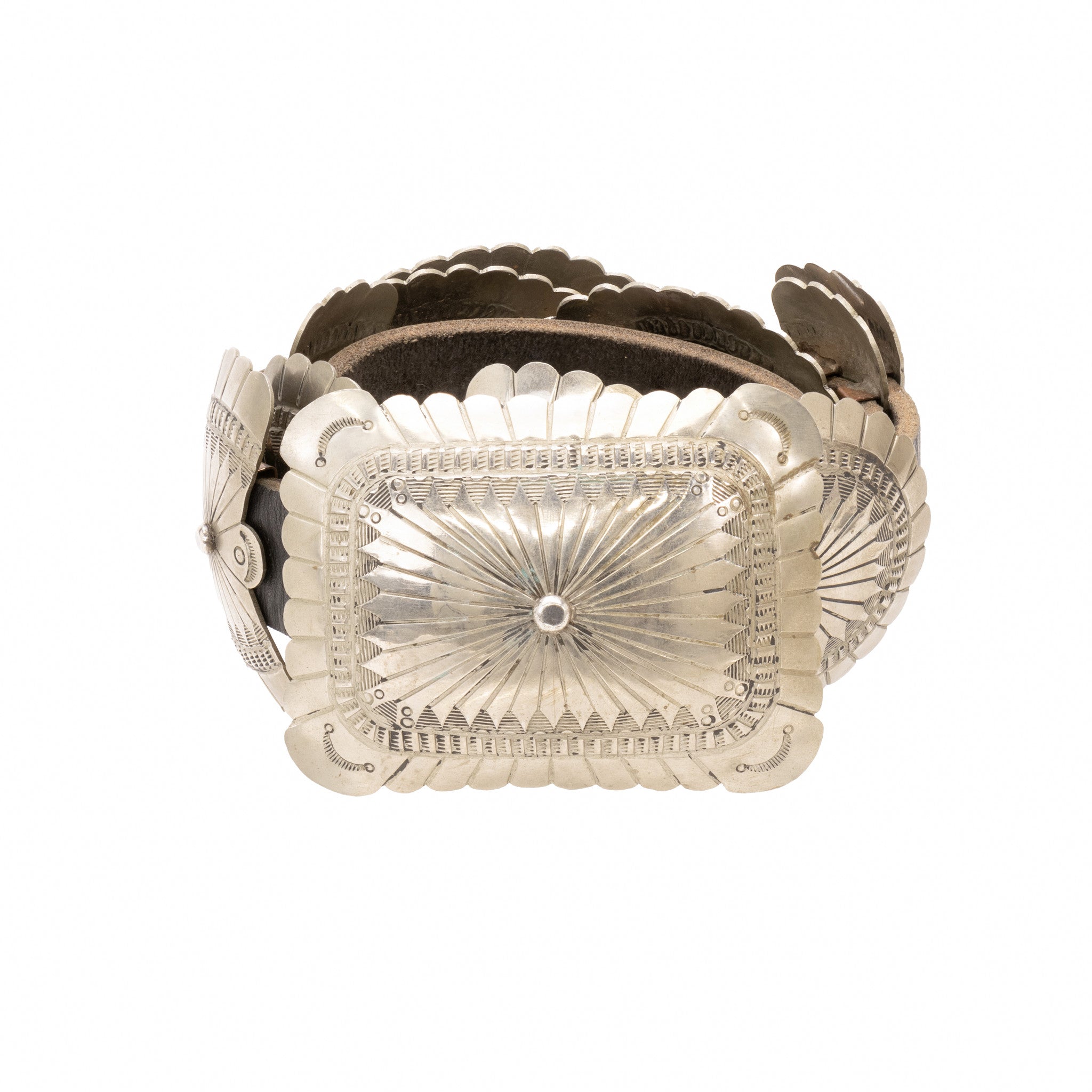 Navajo Coin Silver Concho Belt