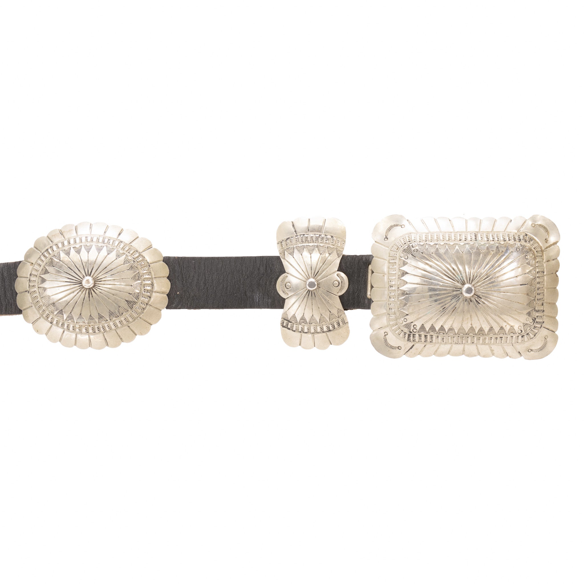 Navajo Coin Silver Concho Belt