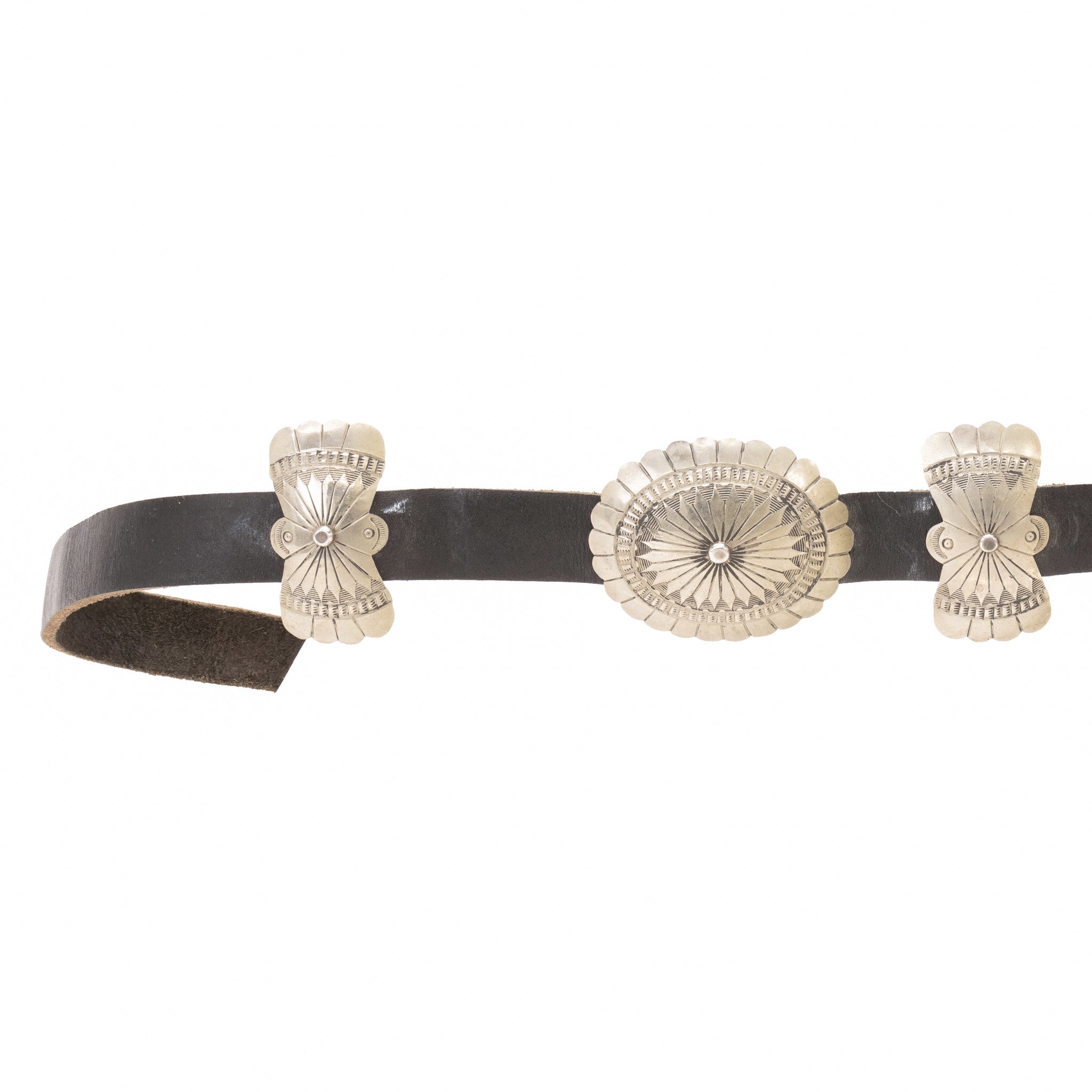Navajo Coin Silver Concho Belt