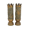 Matched Pair of Trench Art Vases