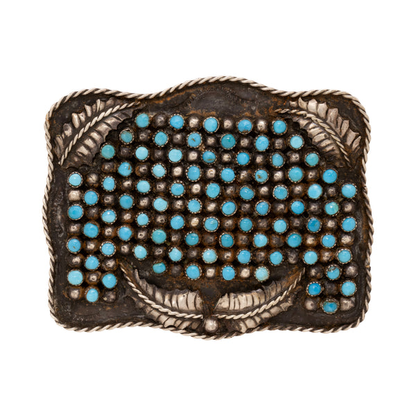 Zuni Turquoise Buckle, Jewelry, Buckle, Native
