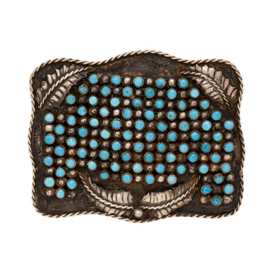 Zuni Turquoise Buckle, Jewelry, Buckle, Native