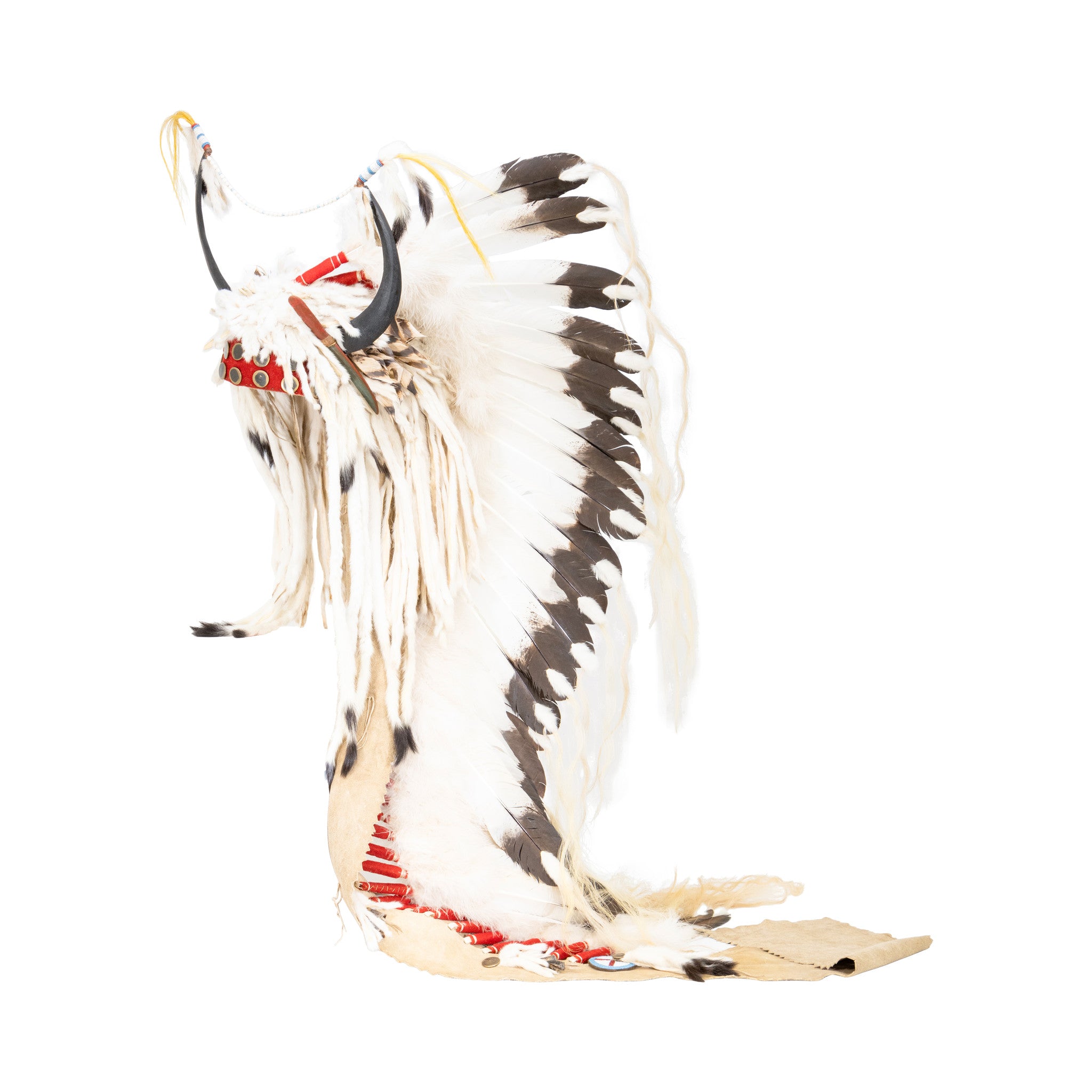 Mandan Split Horn Single Trailer Style Headdress