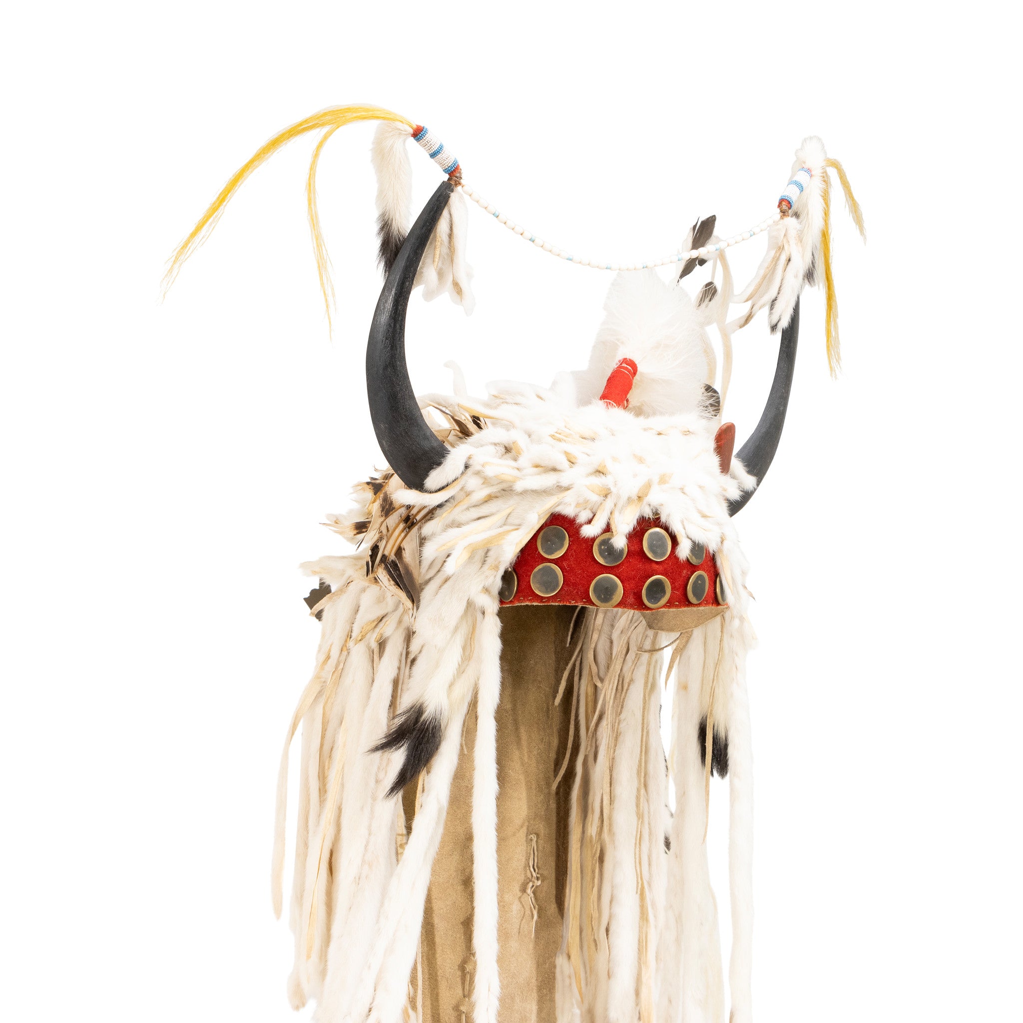 Mandan Split Horn Single Trailer Style Headdress