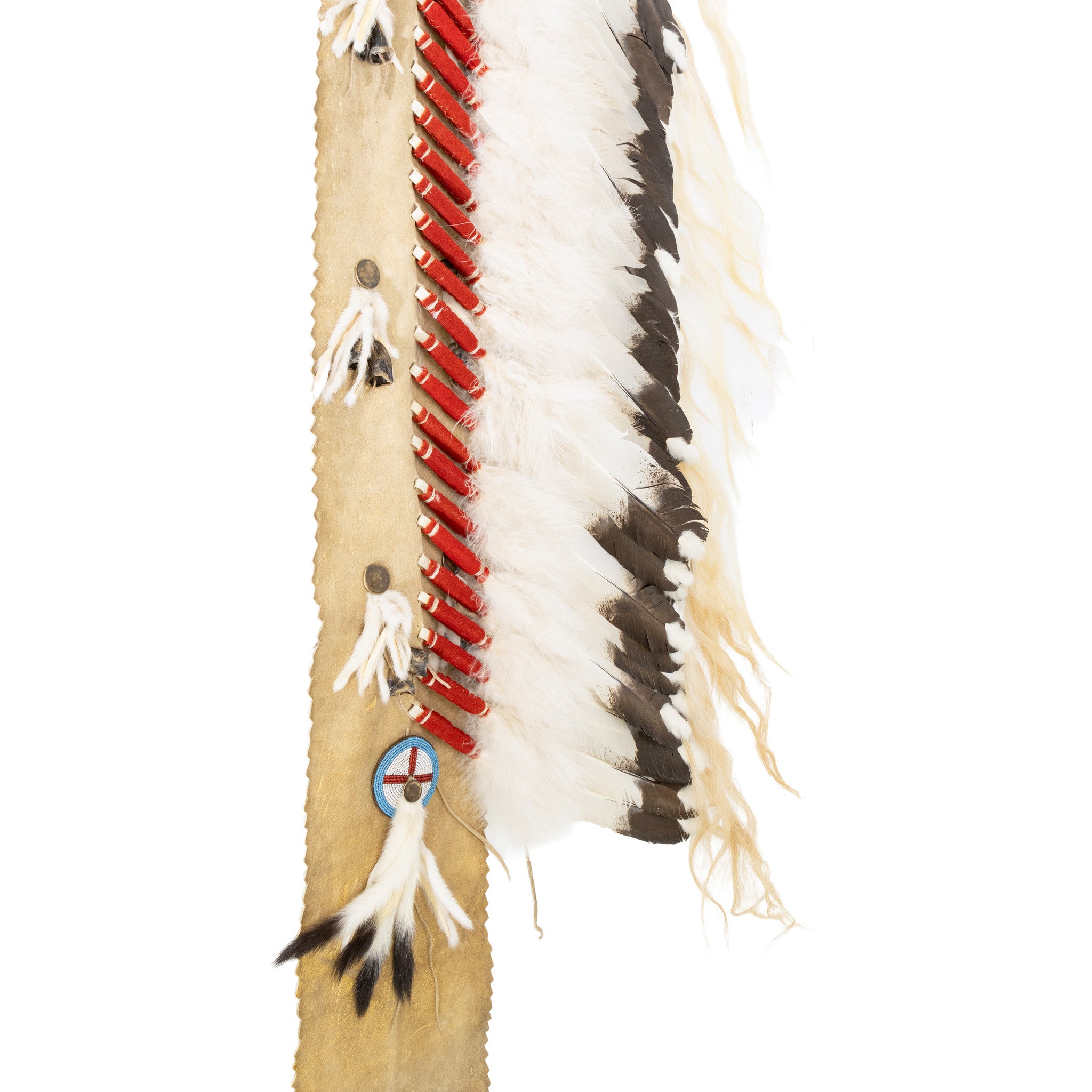 Mandan Split Horn Single Trailer Style Headdress