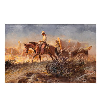 Trails West by Russ Vickers, Fine Art, Painting, Western