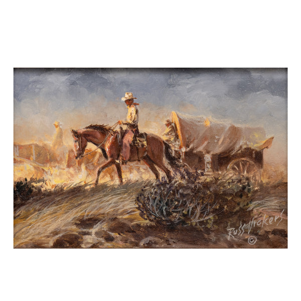 Trails West by Russ Vickers, Fine Art, Painting, Western