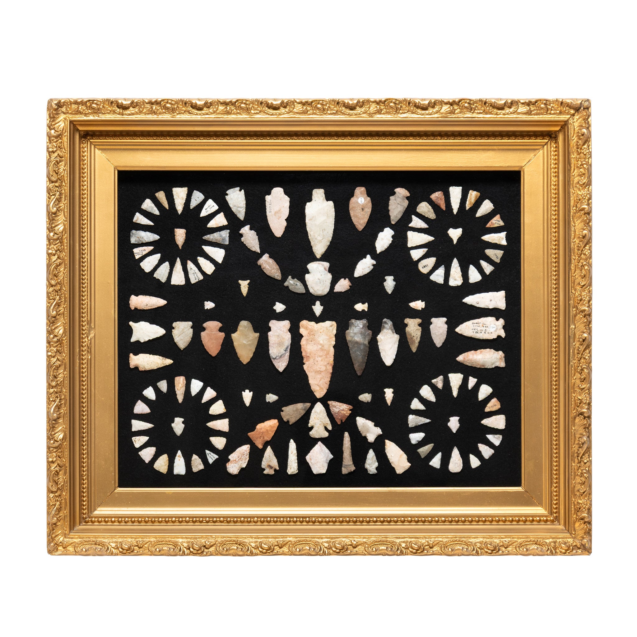 Framed Stone Tools/Arrowhead Display, Native, Stone and Tools, Arrowhead