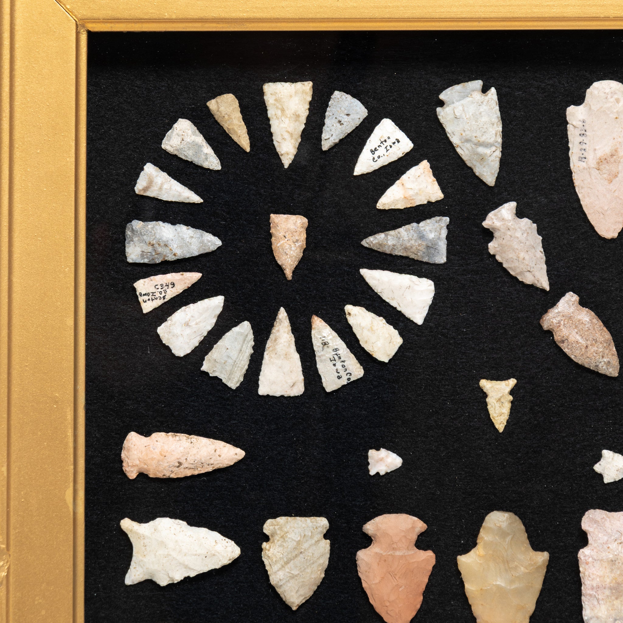 Framed Stone Tools/Arrowhead Display